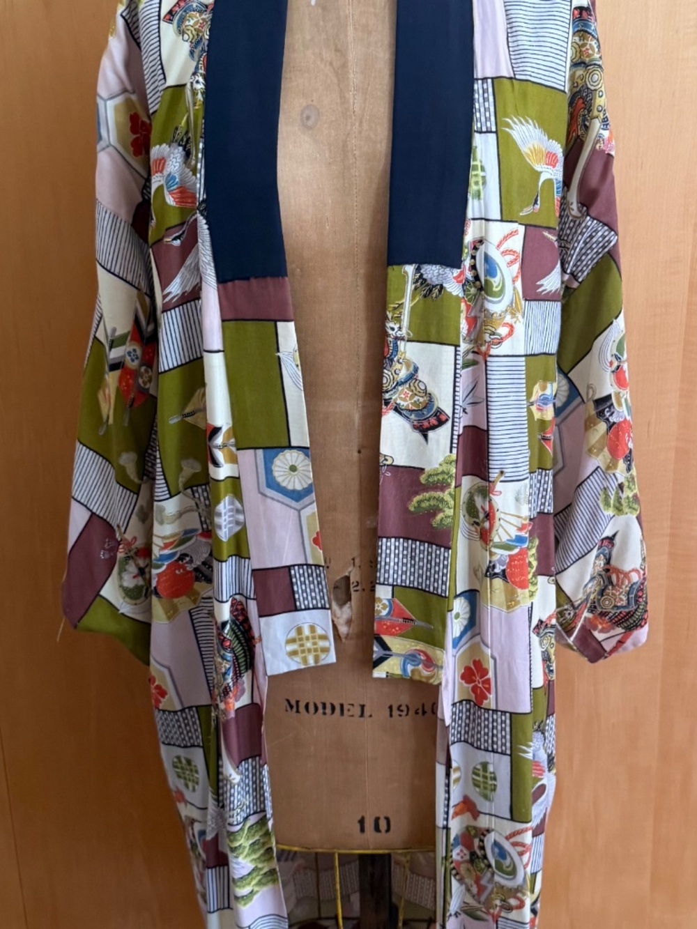 Japanese Vintage Kimono - Beautiful Design of Traditional Japanese Symbols